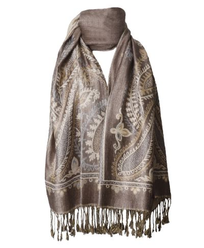 Layla pashmina sjaal met paisley motief