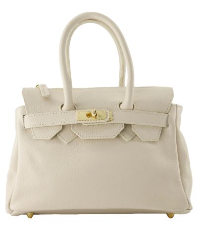 Yara lederen handtas –Lichtbeige