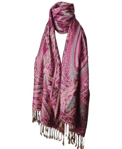 Lieke pashmina sjaal met ornamentpatroon