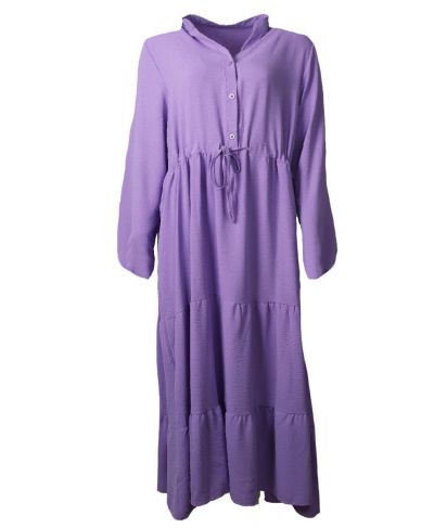 Effen lila maxi-jurk 