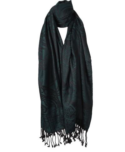 Lizz pashmina sjaal in donkergroen