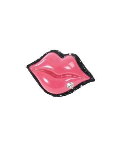 Metalen roze lippen ring maat verstelbaar