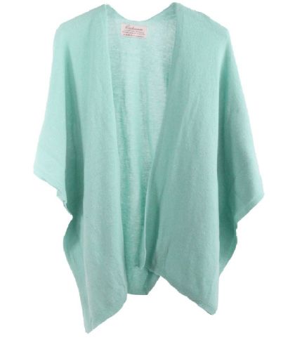 Mintgroene kasjmier-blend omslagdoek 