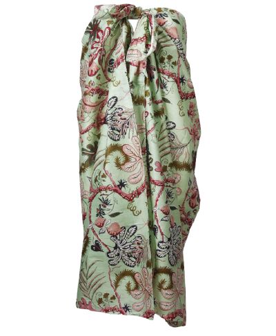 Annika pareo in mintgroen met bloemenprint