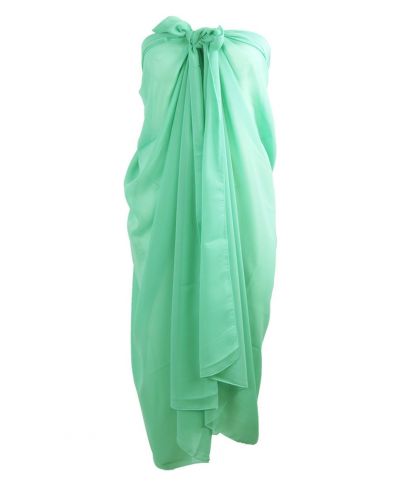 Mintgroene pareo van crêpe voile