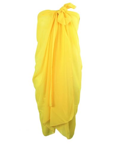 Effen gele crêpe voile pareo