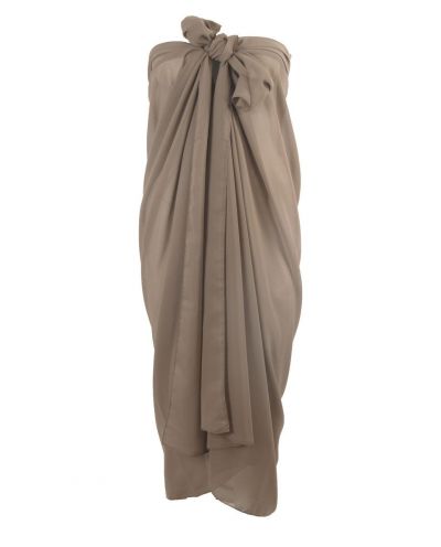 Taupekleurige crêpe voile pareo