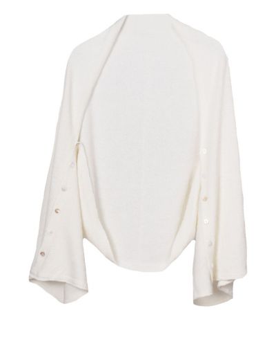 Bolero / poncho van kasjmier blend in ivoor