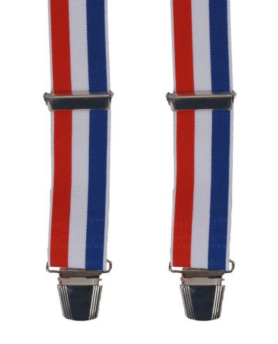 Bretels met rood, wit & blauwe streep