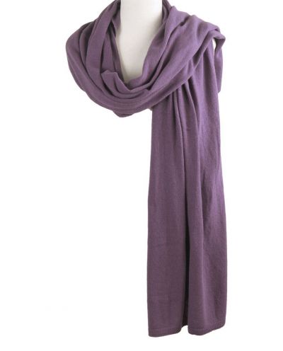 Kasjmier-blend sjaal/omslagdoek in de kleur mauve 