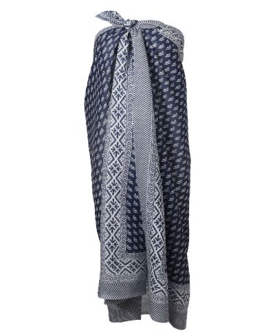 Anne sarong in marineblauw en wit