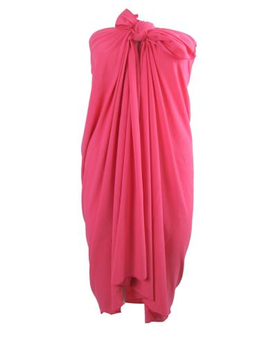 Effen rekbare hardroze sarong