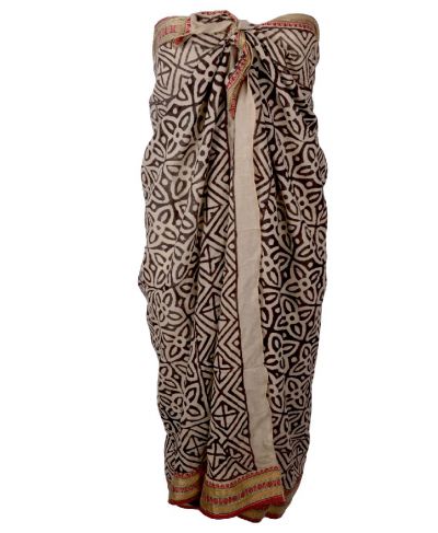 Katoenen sarong met mozaïek print 