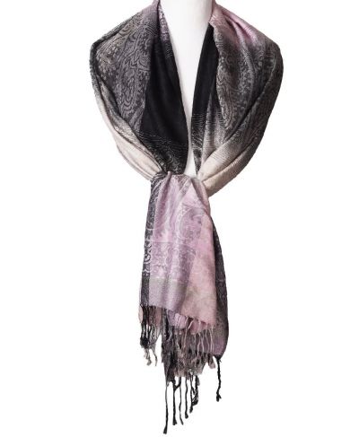 Pashmina sjaal met kleurverloop in roze