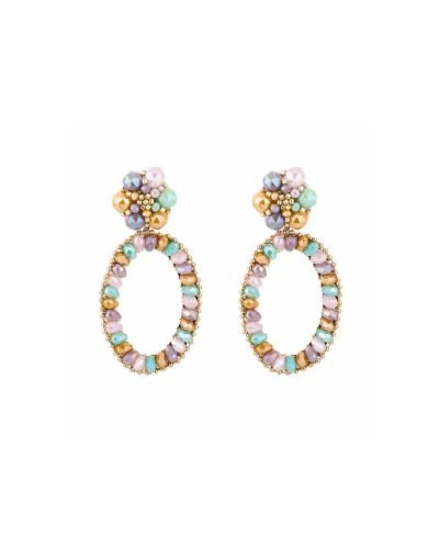 Kelly statement oorbellen in pastelkleuren