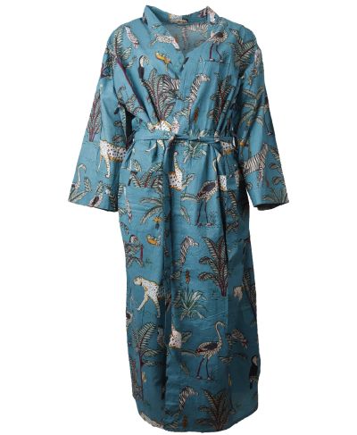 Kimono met tropische dierenprint