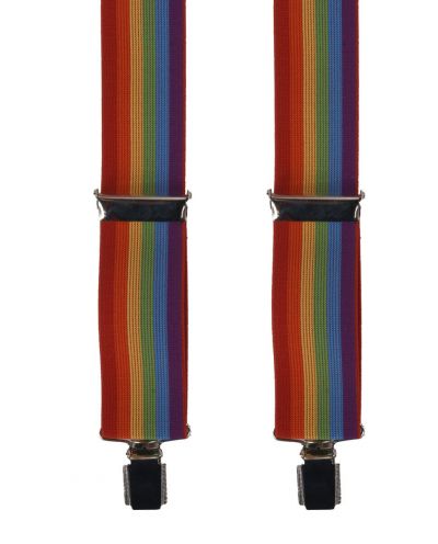 Bretels met regenboog print