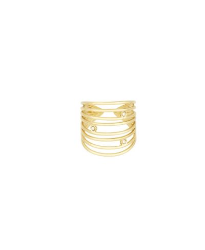 Goudkleurige ring met layered design