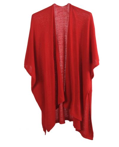 Kasjmier-blend omslagdoek in rood