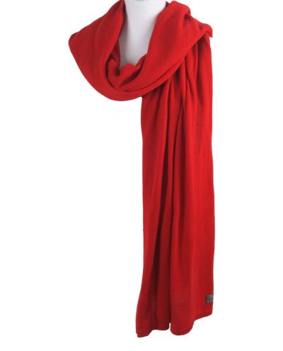 Kasjmier-blend sjaal/omslagdoek in rood