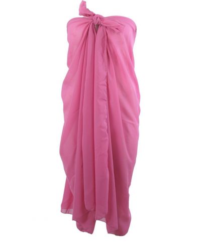 Effen roze crêpe voile sarong