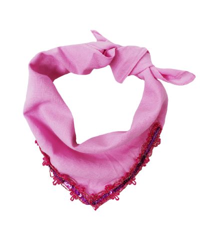 Jessy- bandana in roze met pailletten 