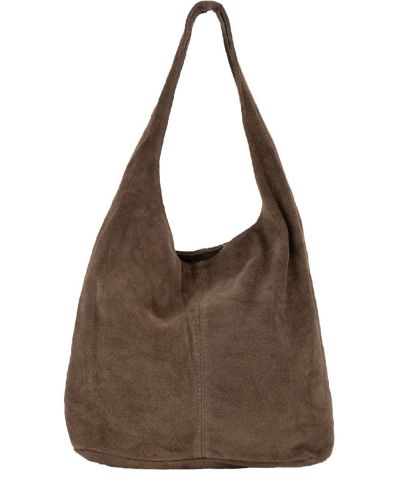 Taupe suède shopper met rits