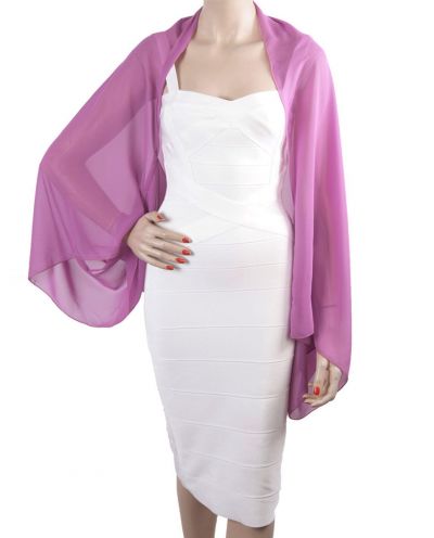 Orchidee roze crêpe voile bolero stola