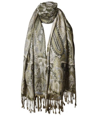 Vera pashmina sjaal met ornamentpatroon