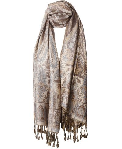 Vera pashmina sjaal met ornamentpatroon