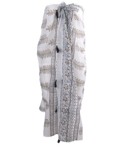 Witte pareo met ornament motief