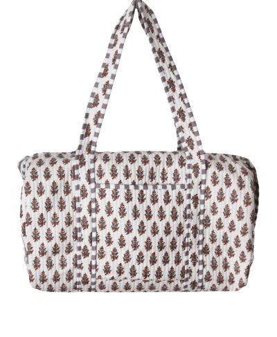 Gewatteerde weekend tas met ornamentprint