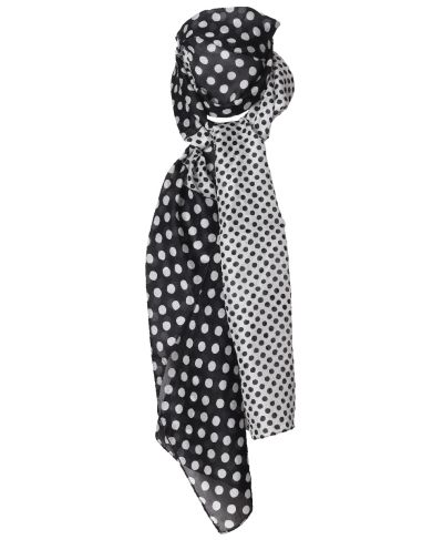 Zijden sjaaltje met polkadots