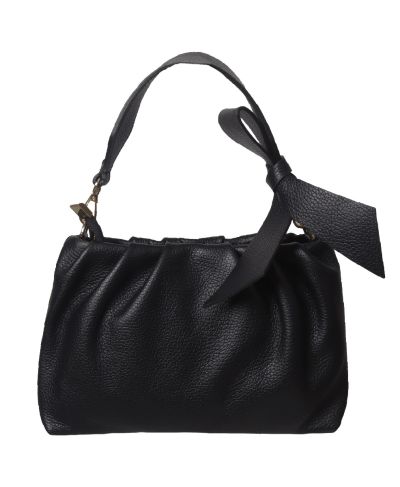 Lederen handtas met strik