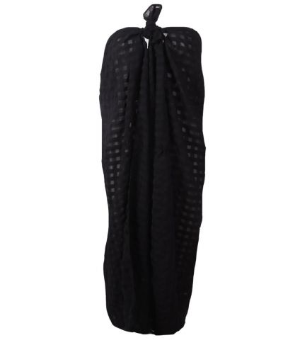 Zwarte sarong met geweven ruitjes