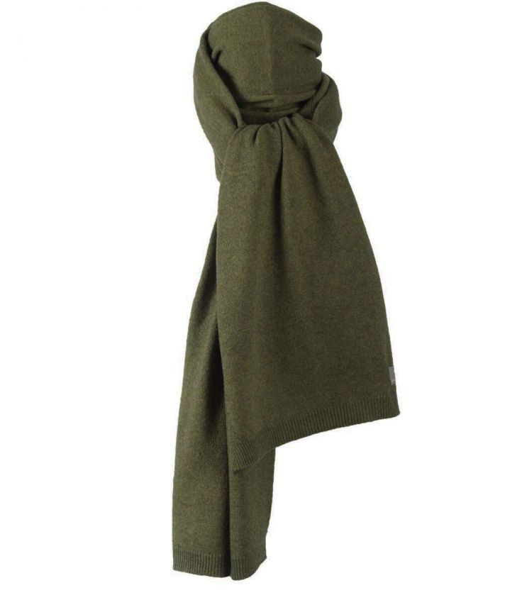 Army green kasjmier-blend sjaal 