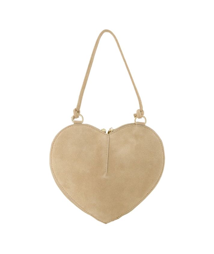 Abby hartvormige crossbodytas in beige
