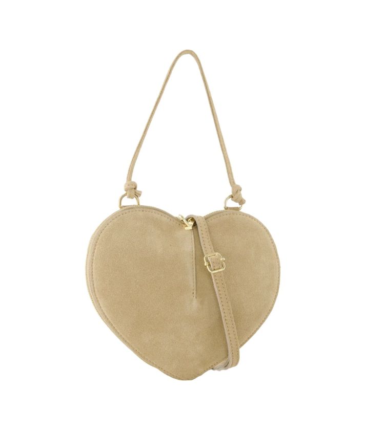 Abby hartvormige crossbodytas in beige