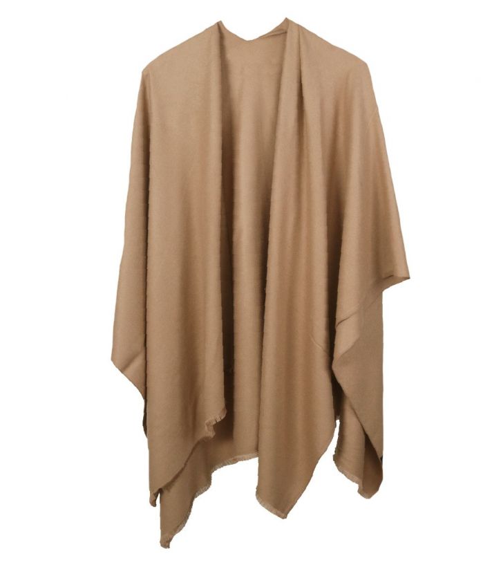Effen omslagdoek in beige