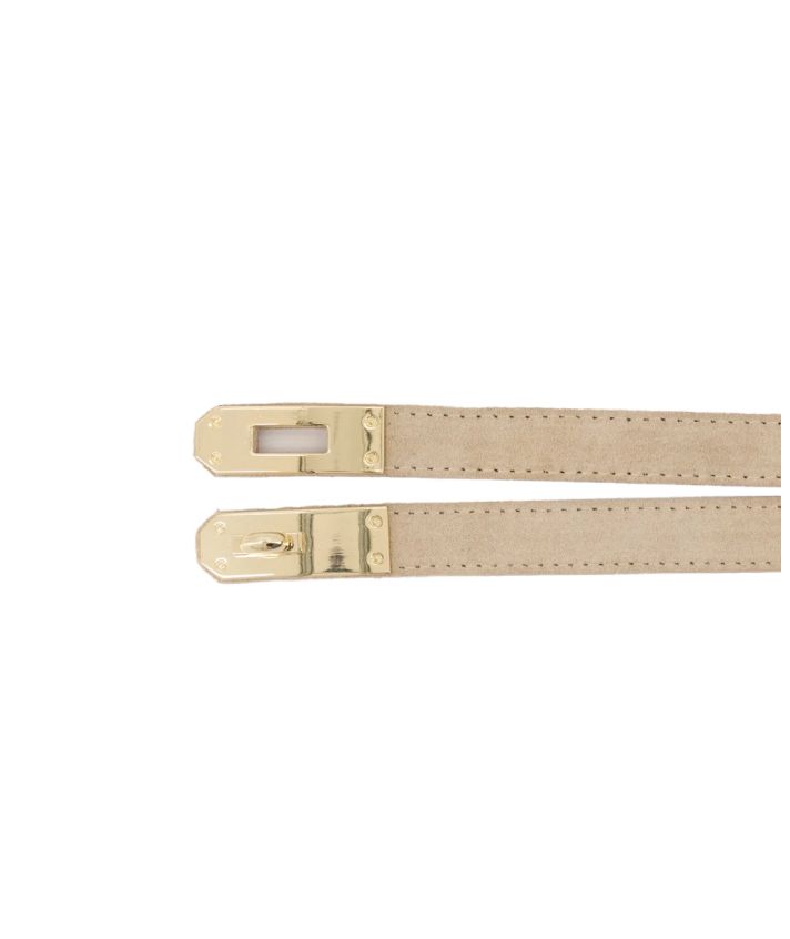 Luna suède riem in lichtbeige