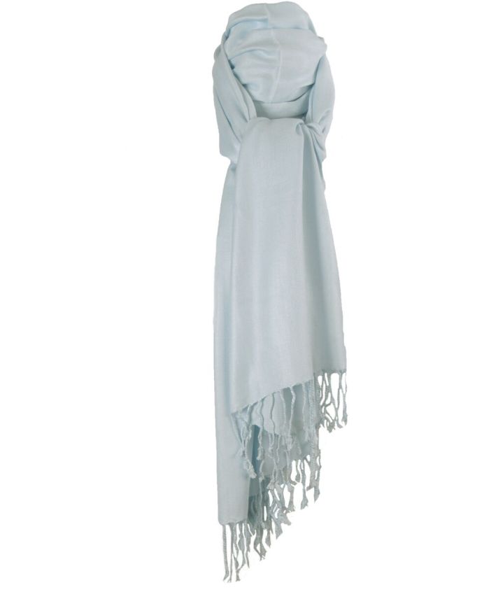 Lichtblauwe pashmina sjaal,Lichtblauwe pashmina sjaal