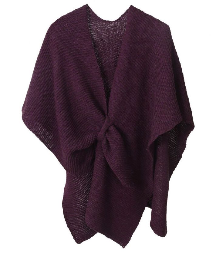 Alpaca-blend in bordeauxrood omslagdoek met lus