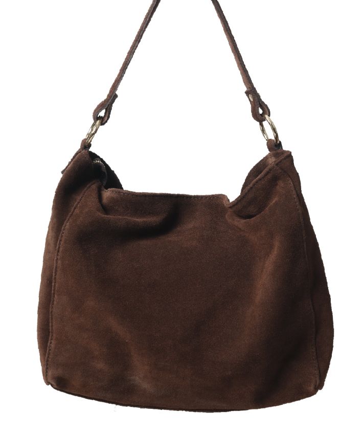 Lottie suède handtas met studs