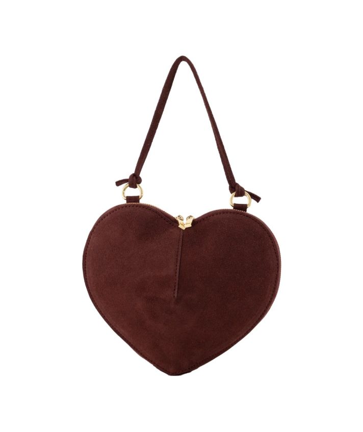 Abby hartvormige crossbodytas in burgundy