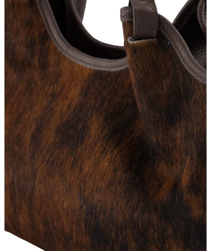 Handtas met koeienvacht