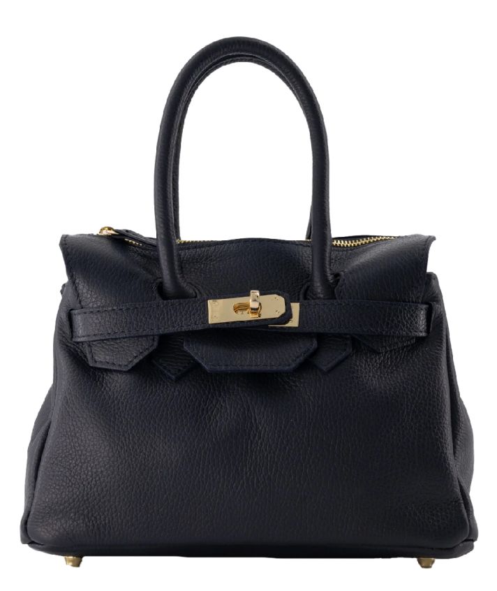 Yara lederen handtas –Donkerblauw