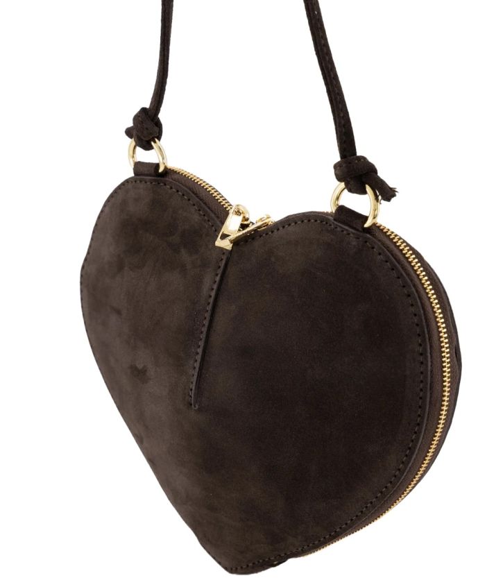 Abby hartvormige crossbodytas in donkerbruin