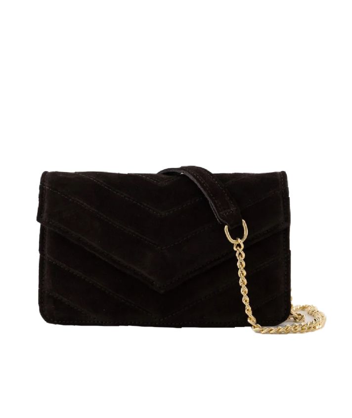 Louise suède cluch/crossbody tas