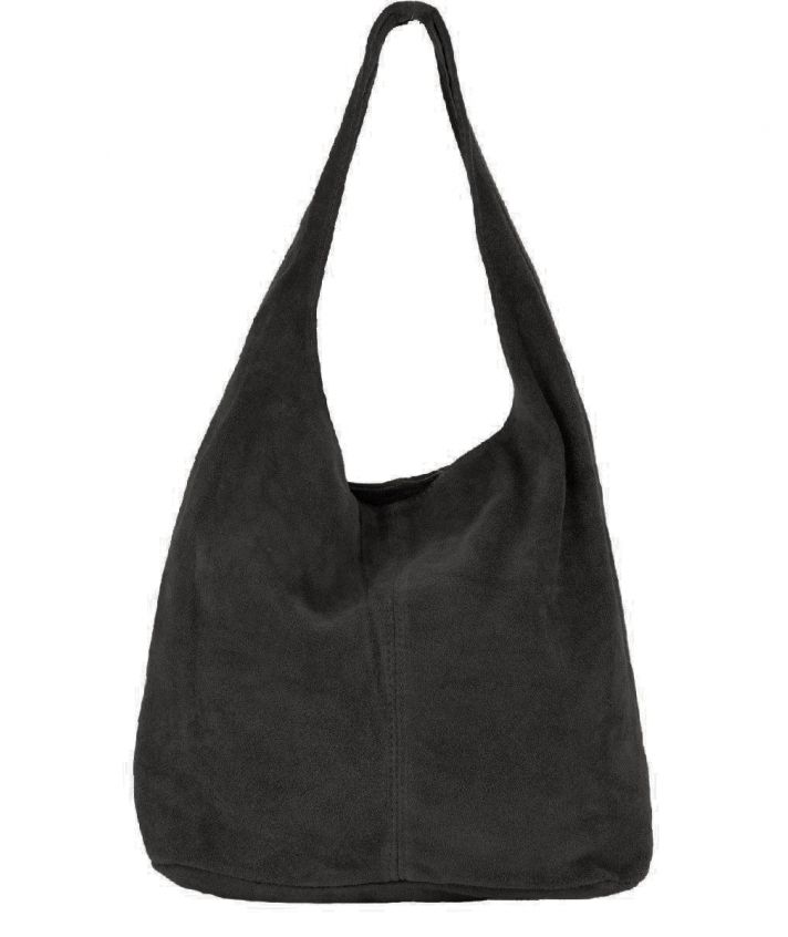 Donkergrijze shopper met rits