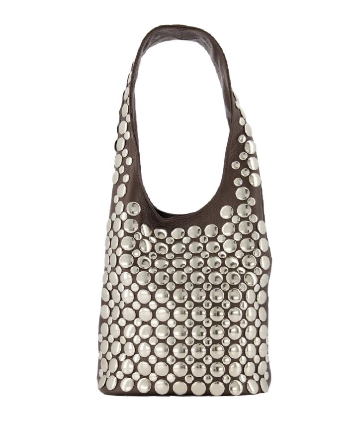 Jackie lederen tas met studs